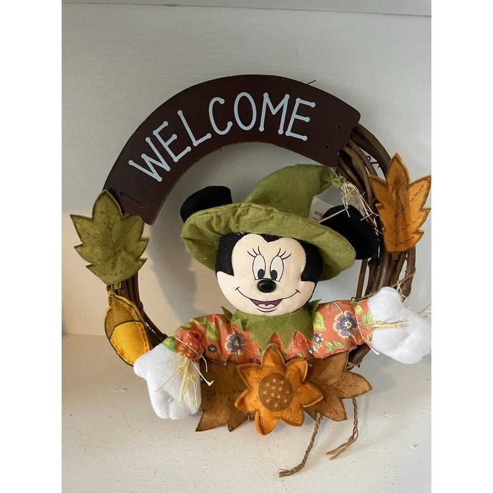 Disney Mickey Mouse Fall Harvest Halloween Wreath 12